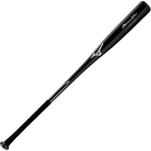 The Mizuno Pro Carbon Fungo 36" Wood Training Bat (340293) is a lightweight, black bat with a tapered handle and grip, featuring the white Mizuno Pro logo near the barrel.