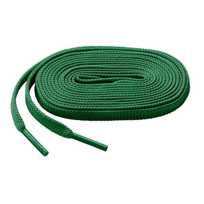 The Mizuno Shoelaces: 370201 by Mizuno is a coiled green replacement shoelace with plastic aglets at both ends, shown on a white background.