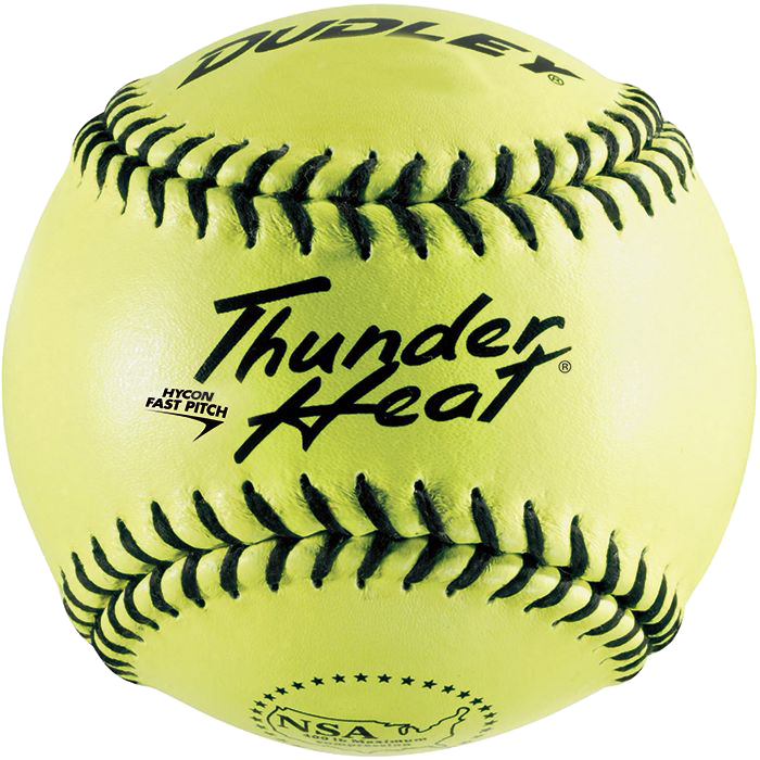 Dudley NSA Thunder Heat 11" 47/375 Leather Fastpitch Softballs with Bucket: 48069