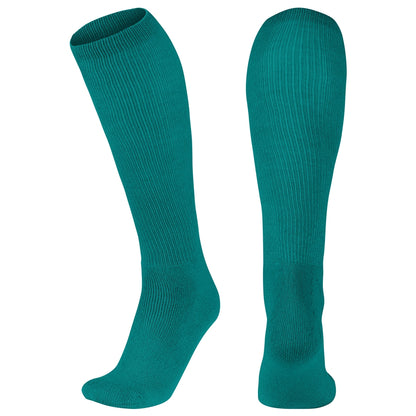 A pair of Champro Sports Multi-Sport Socks: AS2 in teal, displayed from the front and back against a white background.