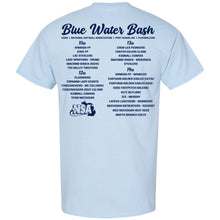 The 2025 NSA Blue Water Bash Fastpitch Tournament T-Shirt by DSG Apparel features event details, youth softball age groups (10u-14u), the NSA logo, and TEAM MICHIGAN on a light blue shirt—ideal for fans and players.