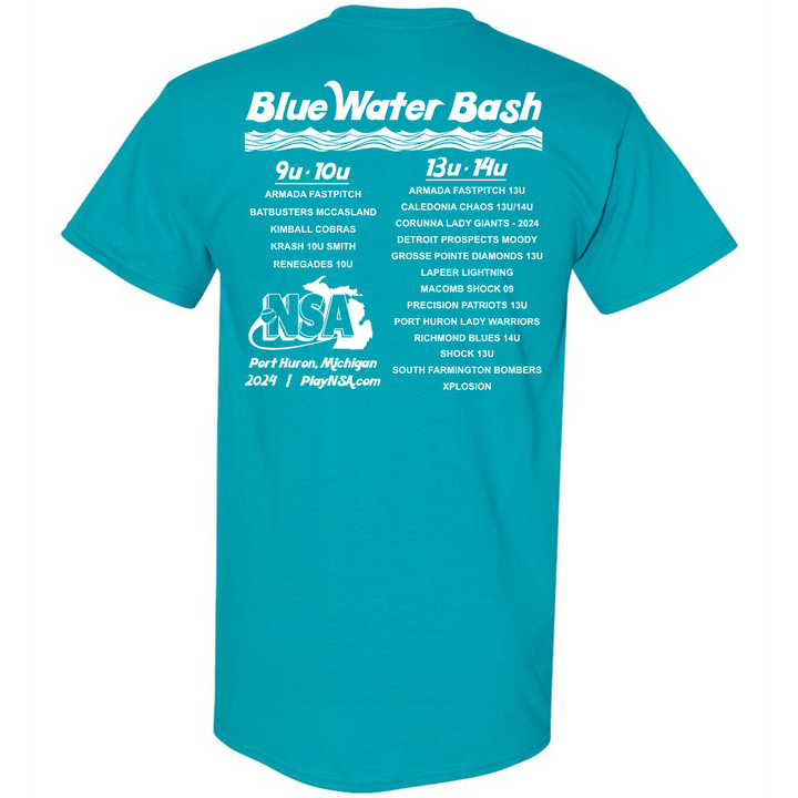 2024 NSA Blue Water Bash Fastpitch Tournament T-Shirt