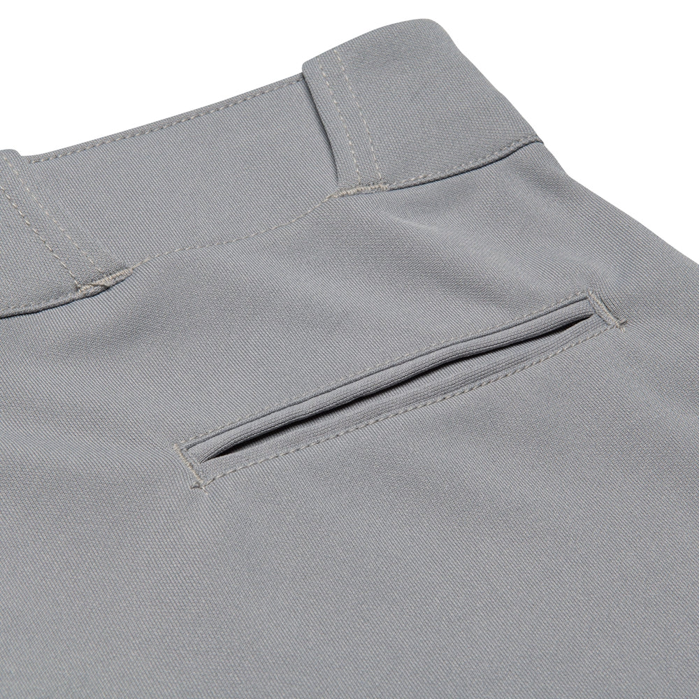 Close-up of the back pocket on Champro Sports Triple Crown 2.0 Knicker Baseball Pants (BP68), highlighting the waistband, belt loop, and single welt pocket with visible stitching—ideal for fans of this classic style.