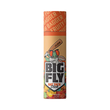 The All Star Big Fly Bat Tack Stick (BFST1) features orange packaging with a cartoon fly holding a bat and highlights “All-Star” bat grip power, with “BAGGER” and “FRUITY” repeated in the background.