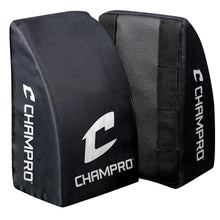 The Champro Sports Catcher's Wedge Knee Relievers: CG2 are black dual-density cushions designed for on-the-go knee relief and stress reduction.