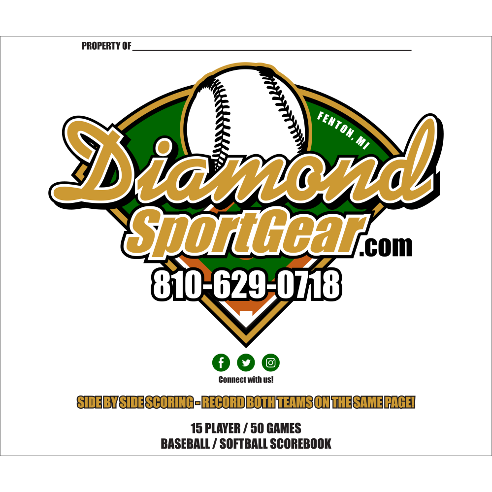 Diamond Sport Gear 15 Player Side by Side Scorebook: MSBXLG15