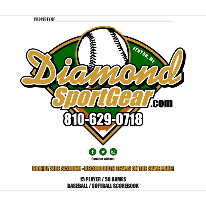 Diamond Sport Gear 15 Player Side by Side Scorebook: MSBXLG15