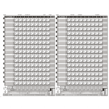 The My Scorebooks Diamond Sport Gear 15 Player Side by Side Scorebook (MSBXLG15) features two columns, space for 15 players, innings 1–10, running score, pitching stats, and spots for team info, date, umpires, and scorers.