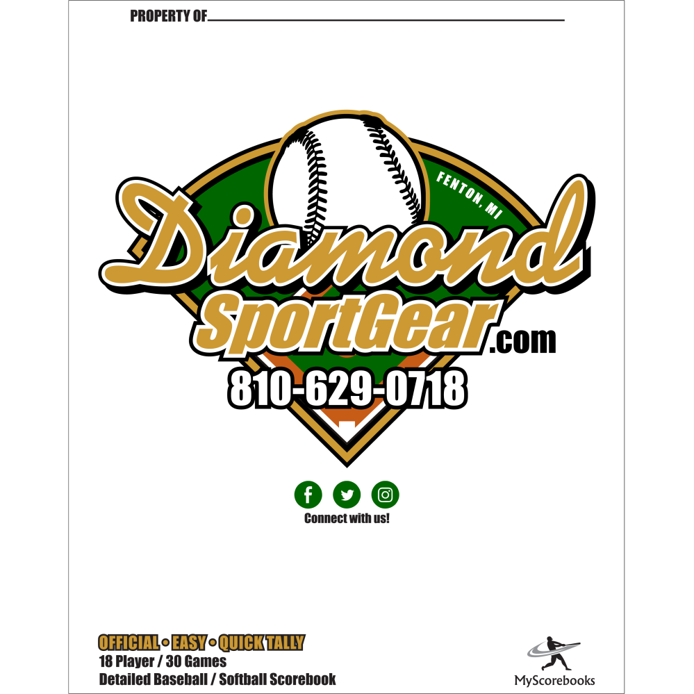 Diamond Sport Gear 18 Player Vertical Scorebook: MSB18