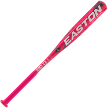 The 2025 Easton Pink Sapphire (-10) Fastpitch Softball Bat (EFP5PSA10) features a pink and gray design with bold "EASTON" lettering on the barrel, displayed against a white background.