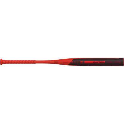 The 2026 Easton Ghost Advanced (-9) Fastpitch Softball Bat (EFP6GHAD9 DEMO) is a red and black Easton bat with a red grip and branding on the black barrel, displayed horizontally on a white background.