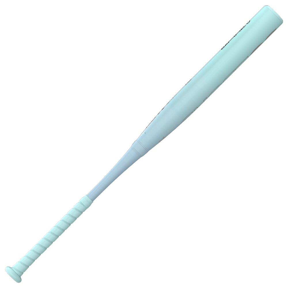 A light blue 2027 Easton Ghost OG (-10) Fastpitch Softball Bat (EFP7GHOG10) with a wrapped handle and Sonic Comp composite technology is displayed on a plain white background.