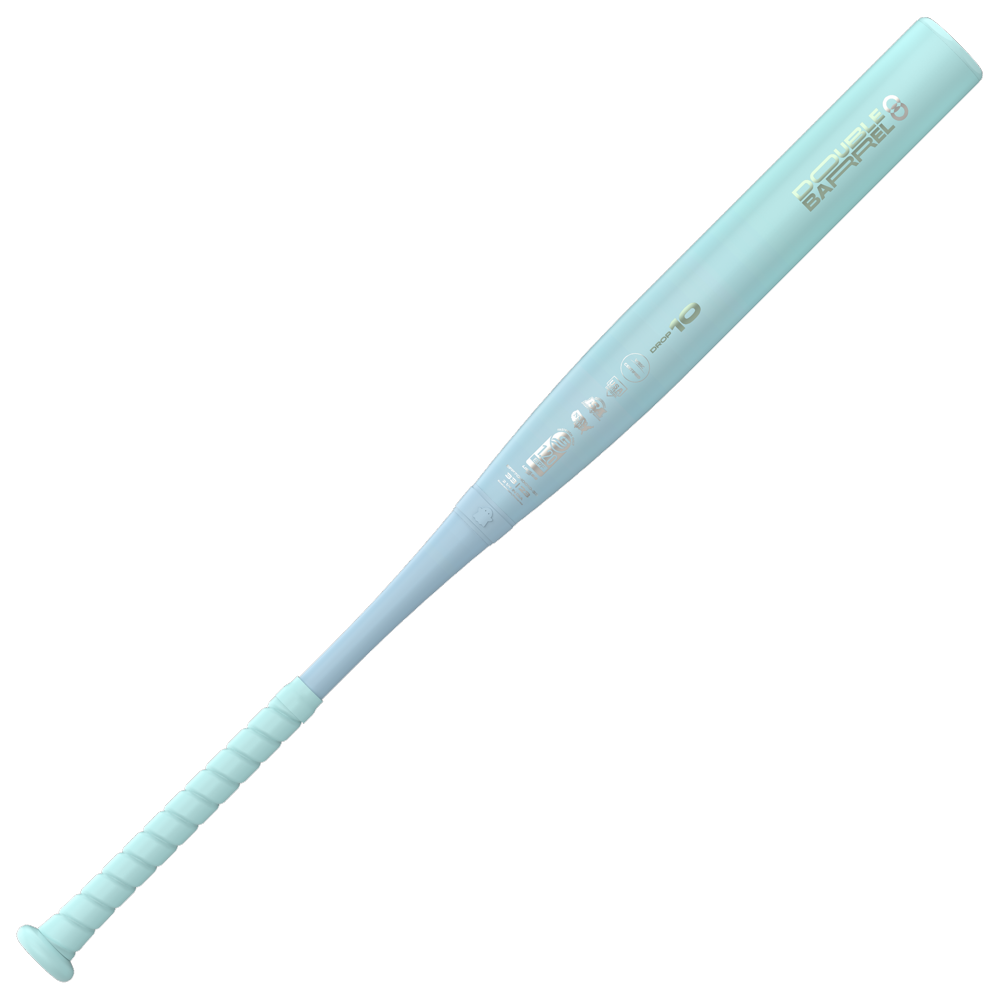 A light blue and teal 2027 Easton Ghost OG (-11) Fastpitch Softball Bat (EFP7GHOG11) with a Double Barrel design and "BASE BARREL" in silver on the barrel, displayed against a plain white background.