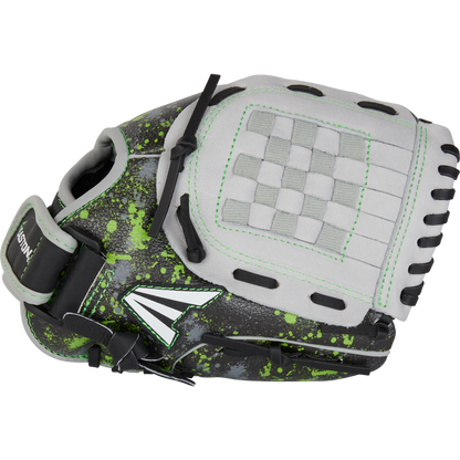The Easton Havoc 10" Youth Baseball Glove: EHV100B offers young players a durable Easton glove with a stylish checkered pattern, blending performance and flair for the perfect game experience.