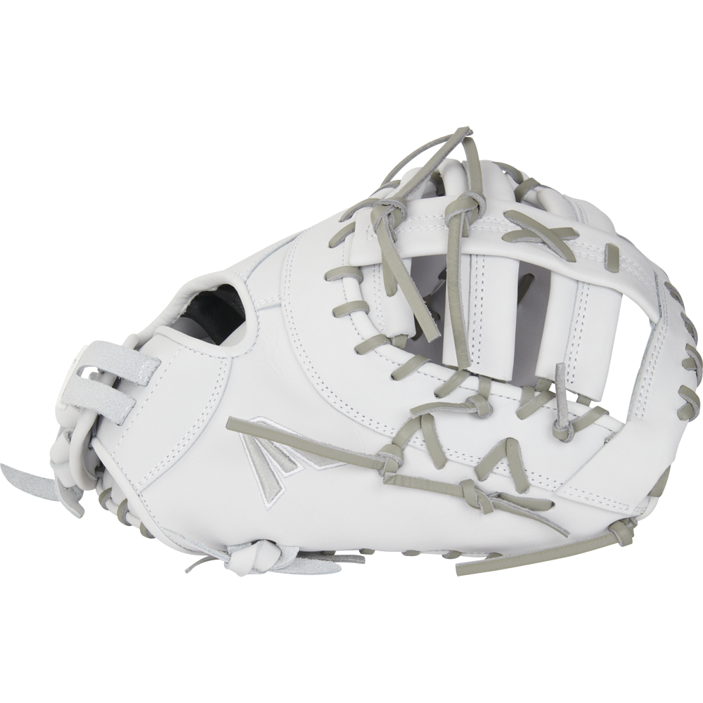 The Easton Professional Collection 13" Fastpitch Softball First Base Mitt (EPCFP13-10W) is a white glove crafted for quality and comfort by Easton.