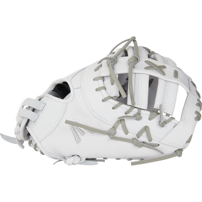 The Easton Professional Collection 13" Fastpitch Softball First Base Mitt (EPCFP13-10W) is a white glove crafted for quality and comfort by Easton.