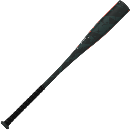 The 2025 Easton Tango (-11) USA Baseball Bat features a black design with a textured grip, subtle geometric barrel pattern, and red accents—perfect for youth players seeking style and performance.
