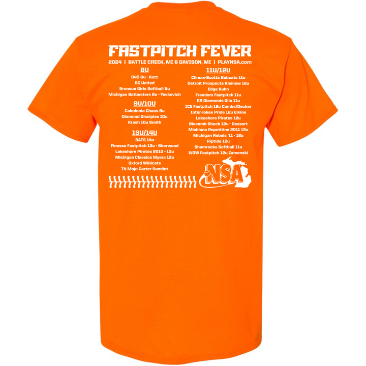 2024 NSA Fastpitch Fever Fastpitch Tournament T-Shirt