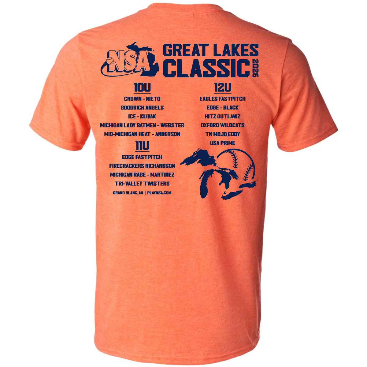 2026 NSA Great Lakes Classic Fastpitch Tournament Shirt