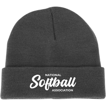 The Champro Sports NSA Script Polar Cuff Beanie (HBE1-NSAS) in graphite features “National Softball Association” on the cuff, making it an ideal way to display your passion for softball.