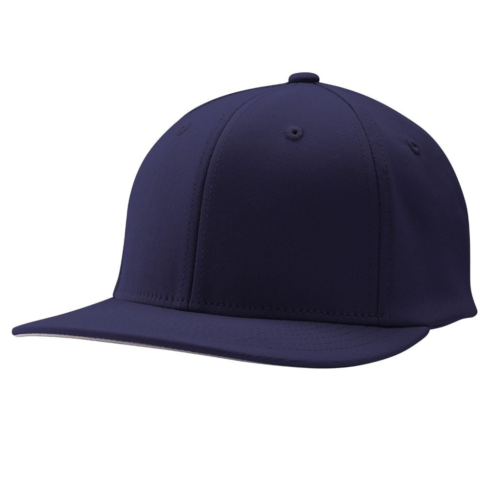 The Champro Flex Fit Umpire Hat: HC2 by Champro Sports is a pro-style, dark blue cap with a flat brim and visible stitching, shown against a white background.