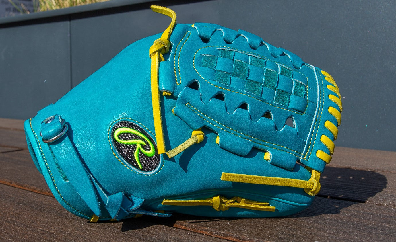 The Rawlings Heart of the Hide 12" Color Sync Baseball Glove (PROR206CFB-11TE) offers standout style and top performance, making it ideal for players who want both quality and flair.