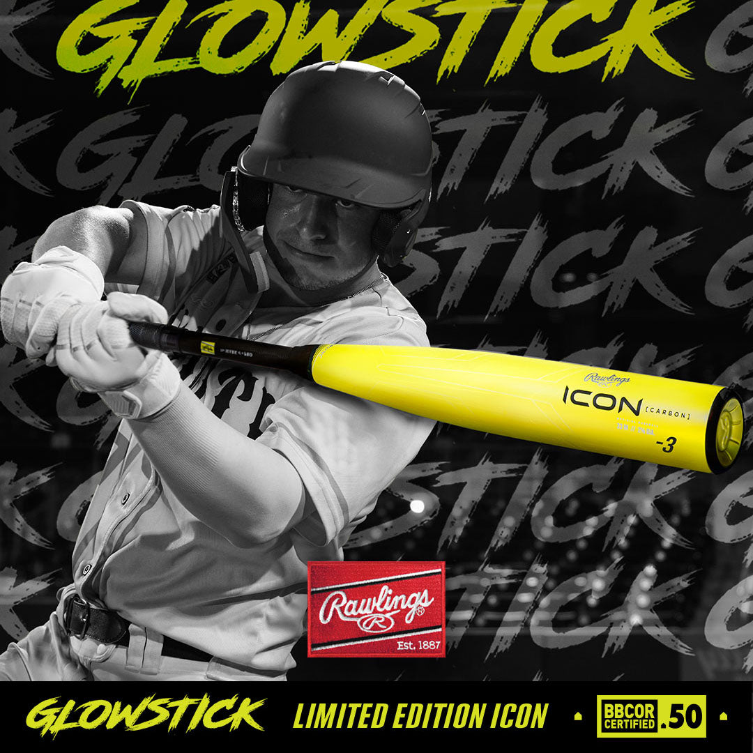 2024 Rawlings Icon GLOWSTICK (-3) BBCOR Baseball Bat: RBB4I3