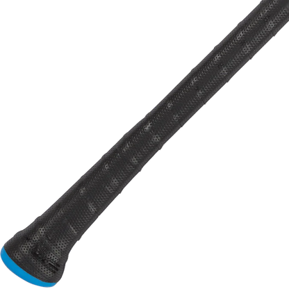 The 2025 AXE Avenge Pro 3 Hybrid (-3) BBCOR Baseball Bat (L130M-FLR) features a black and blue design with a flared handle.