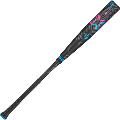 The 2025 AXE Avenge Pro 3 Hybrid (-3) BBCOR Baseball Bat (L130M-FLR) from AXE comes in black and blue and features a flared handle for improved grip.