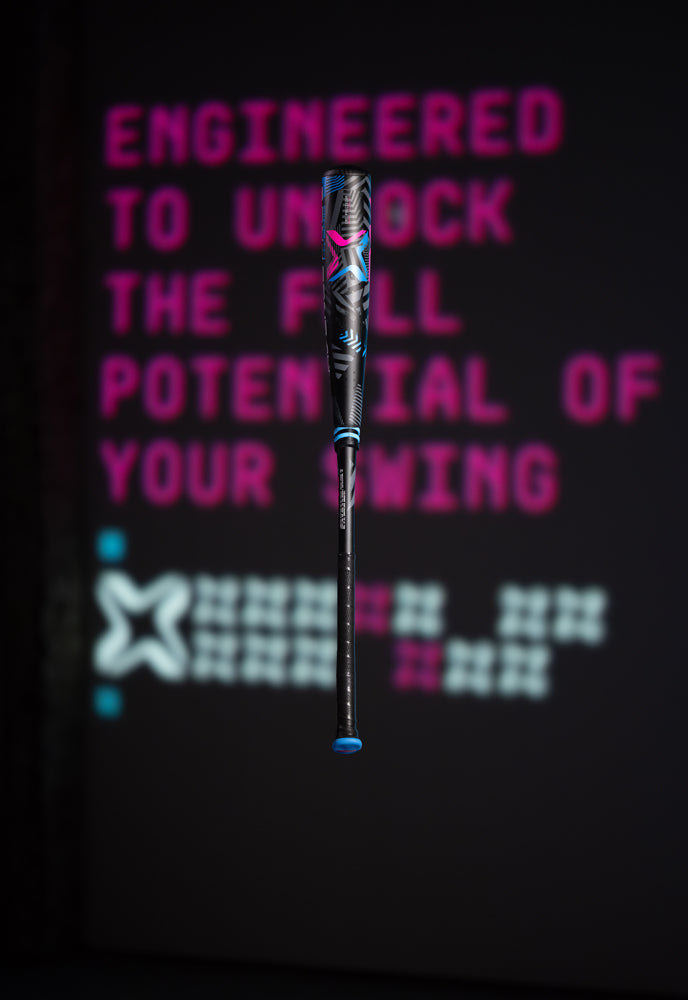 The 2024 AXE Avenge Pro 3 Hybrid (-8) USA Baseball Bat: L174M is a sleek black and blue youth bat from AXE, inspired by top-quality USA baseball bats.