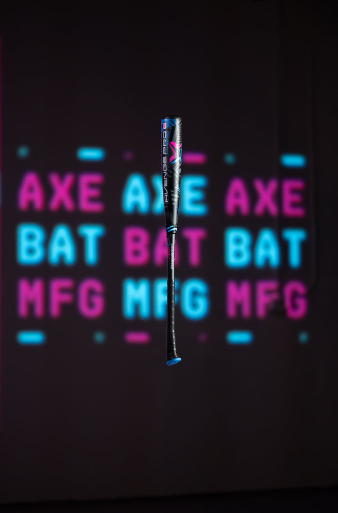 The 2024 AXE Avenge Pro 3 Hybrid (-8) 2 5/8" USA Baseball Bat (L174M) by AXE powers through the air.