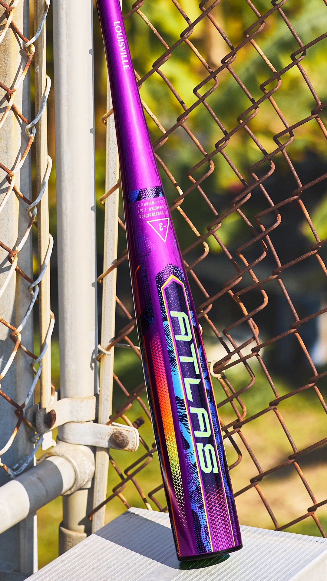 2025 Louisville Slugger Atlas Neon Energy (-3) BBCOR Baseball Bat: WBL4164010