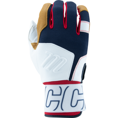 Marucci Blacksmith V2 Full Wrap Adult Batting Gloves: MBG2BKSMFW