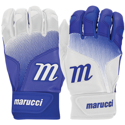 Marucci PWR Fade Adult Batting Gloves (MBGPWRF) by Marucci feature an ergonomic cuff and text design.