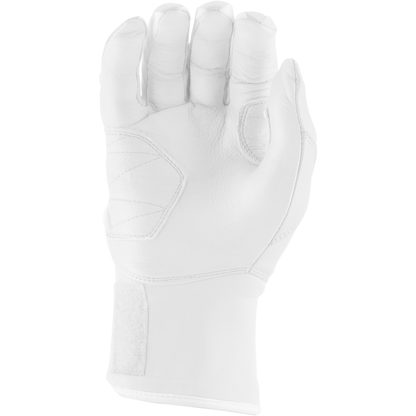 The Marucci REMX Adult Batting Gloves: MBRMX, crafted from cabretta sheepskin for premium quality, are displayed against a white background.