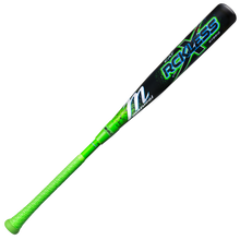 The 2026 Marucci CAT X RCKLESS Hybrid (-3) BBCOR Baseball Bat (MCBCRH DEMO) features a neon green and black design, textured green grip, and MAX RECKLESS branding for a sleek, modern look.
