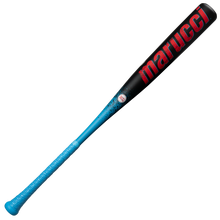The 2026 Marucci CAT X RCKLESS (-5) USSSA Baseball Bat features a black and blue design, a blue grip handle, and bold red "Marucci" branding on the barrel.