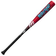 The 2026 Marucci CAT X RCKLESS (-8) USA Baseball Bat features a red and black alloy design with blue "ROCKETS" graffiti text, a white "m" logo, "USA" near the handle, and a black textured grip.