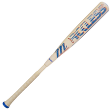 The 2026 Marucci CATX RCKLESS Rewind Composite (-10) USSSA Baseball Bat features a white composite barrel with red and blue accents, a blue end cap, "Cat," "COMP," and Marucci branding, plus a white grip handle for power swings.