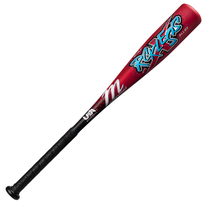 A Marucci 2026 CAT X RCKLESS (-11) 2 5/8" USA Tee Ball Baseball Bat (MTBCR), featuring a stylish metallic finish, textured black grip, and bold branding on the barrel.