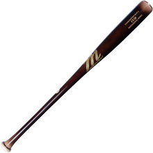 The Marucci CU26 Pro Model Maple Wood Bat (MVE4CU26) features a dark Eclipse finish with a contrasting knob and end, gold lettering, and a barrel logo for balanced performance.