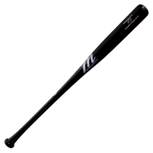 A Marucci FREEMAN5 Freddie Freeman Pro Exclusive Maple Wood Bat (MVE4FREEMAN5) in black with white branding and silver lettering, inspired by the iconic Freddie Freeman bat, is displayed against a plain white background.