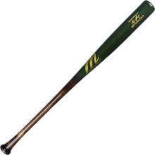 The Marucci AR27 Austin Riley Pro Exclusive Maple Wood Bat (MVE4RILEY27-FFSG) features a gold logo, end-loaded maple design, and sleek PRO-X finish.