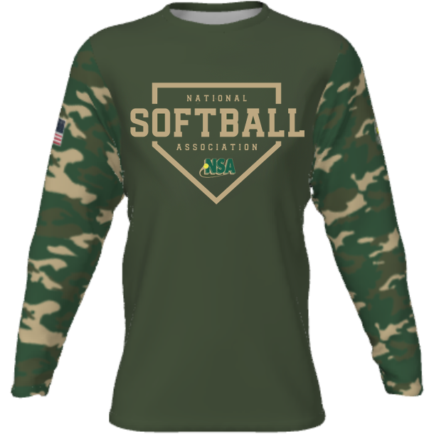 National Softball Association NSA CAMO Sublimated Long Sleeve Shirt