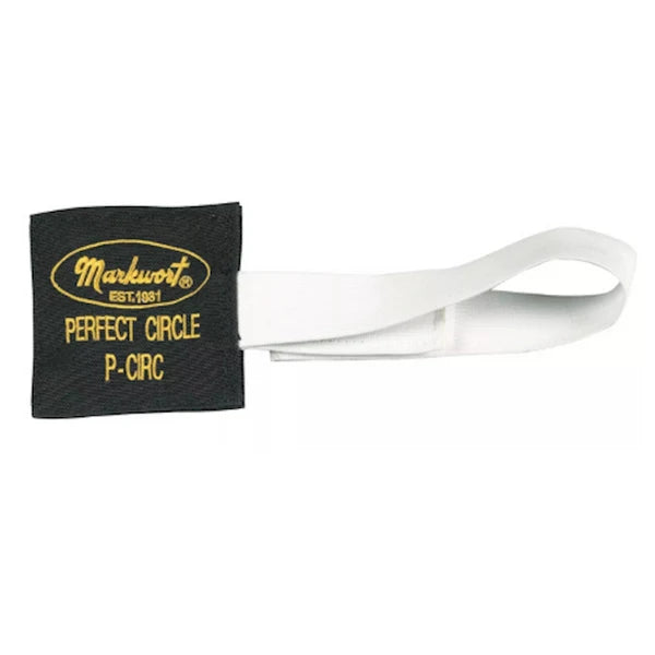 Black rectangular Markwort The Perfect Circle Pitcher’s Training Aid: PCIRC with a white elastic strap and yellow text reading Markwort, Perfect Circle, and P-CIRC.
