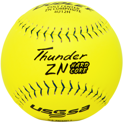 Dudley USSSA Thunder ZN Hard Core 12" 44/375 Composite Slowpitch Softballs: 4U-12H