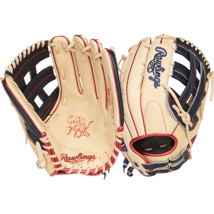 The Rawlings Heart of the Hide 12.75" Fastpitch Glove (PRO1275SB-6CN) is shown on a white background.