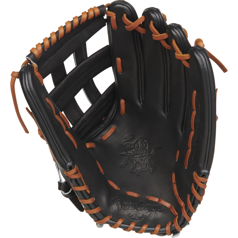 The Rawlings Heart of the Hide 14" Slowpitch Glove (RPRO140SP-6B) is a black and brown baseball glove by Rawlings.