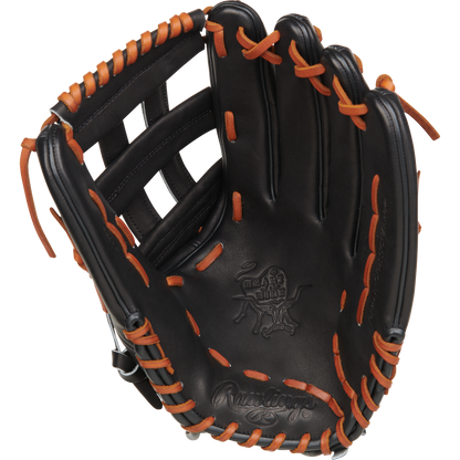 The Rawlings Heart of the Hide 14" Slowpitch Glove (RPRO140SP-6B) is a black and brown baseball glove by Rawlings.