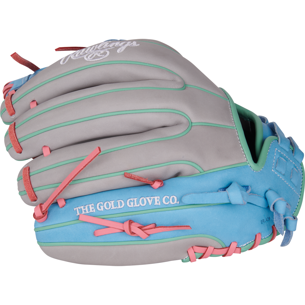 The Rawlings Heart of the Hide 12" Fastpitch Glove (PRO716SB-2GCB) rests on a white background, ideal for fastpitch softball players seeking premium performance.